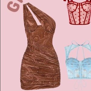 Mini one shoulder dress